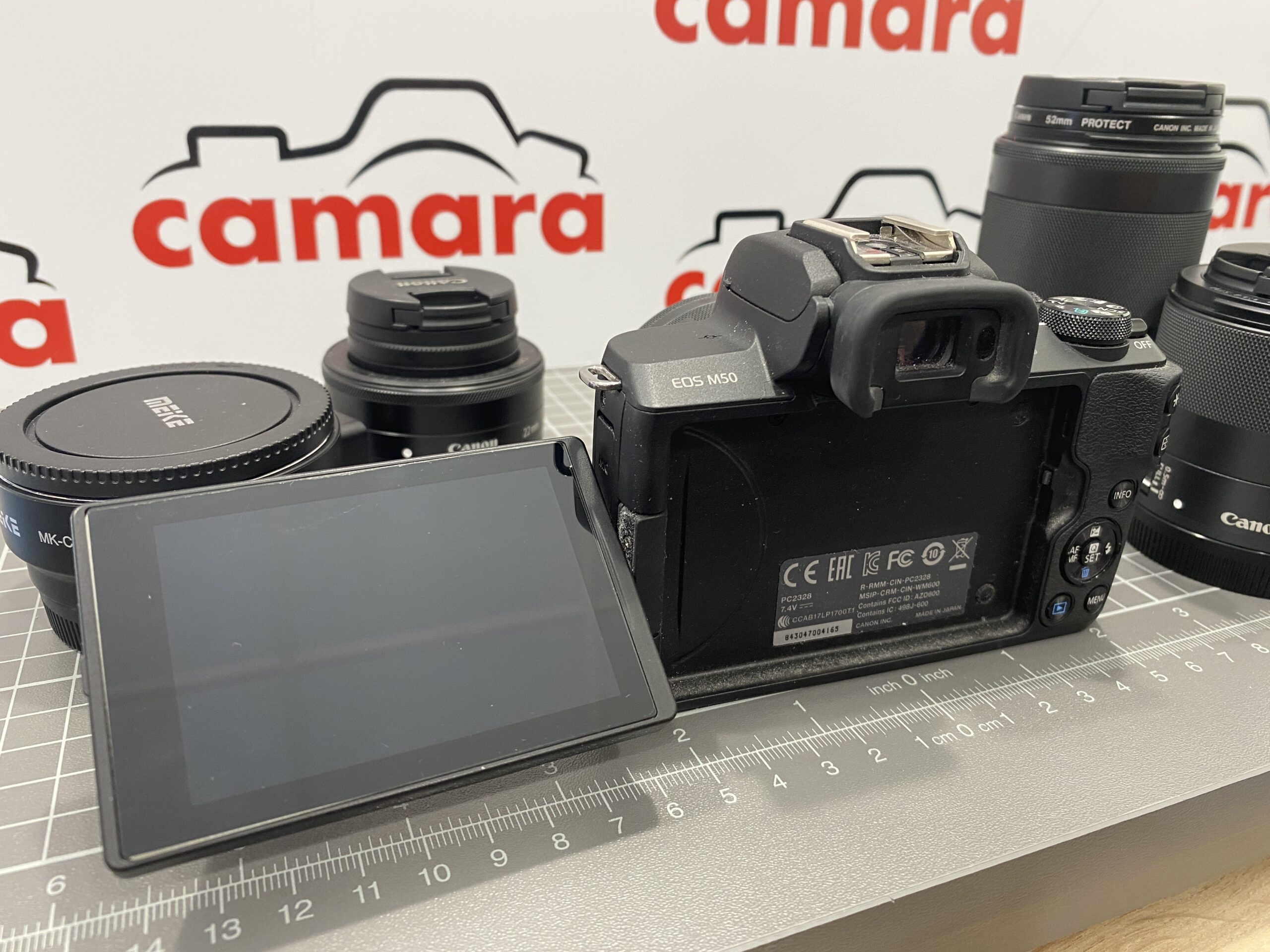 CANON M50 + 15-45 f/3.5-5.6 + 32mm F/1.4 + 22mm F/2 + 55-200 F/4.5-6.3 + Bague d'adaptation EF – Image 2